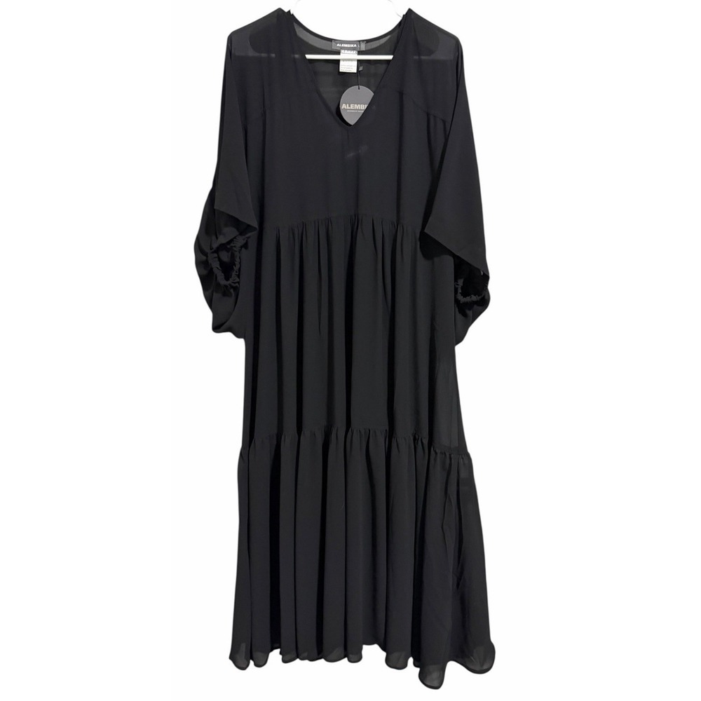Alembika Cultured Club Maxi Dress, Lace Black Women's Size Large